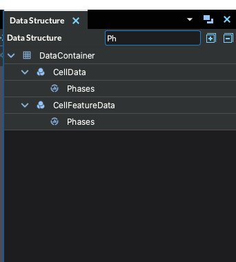 DataStructure view search