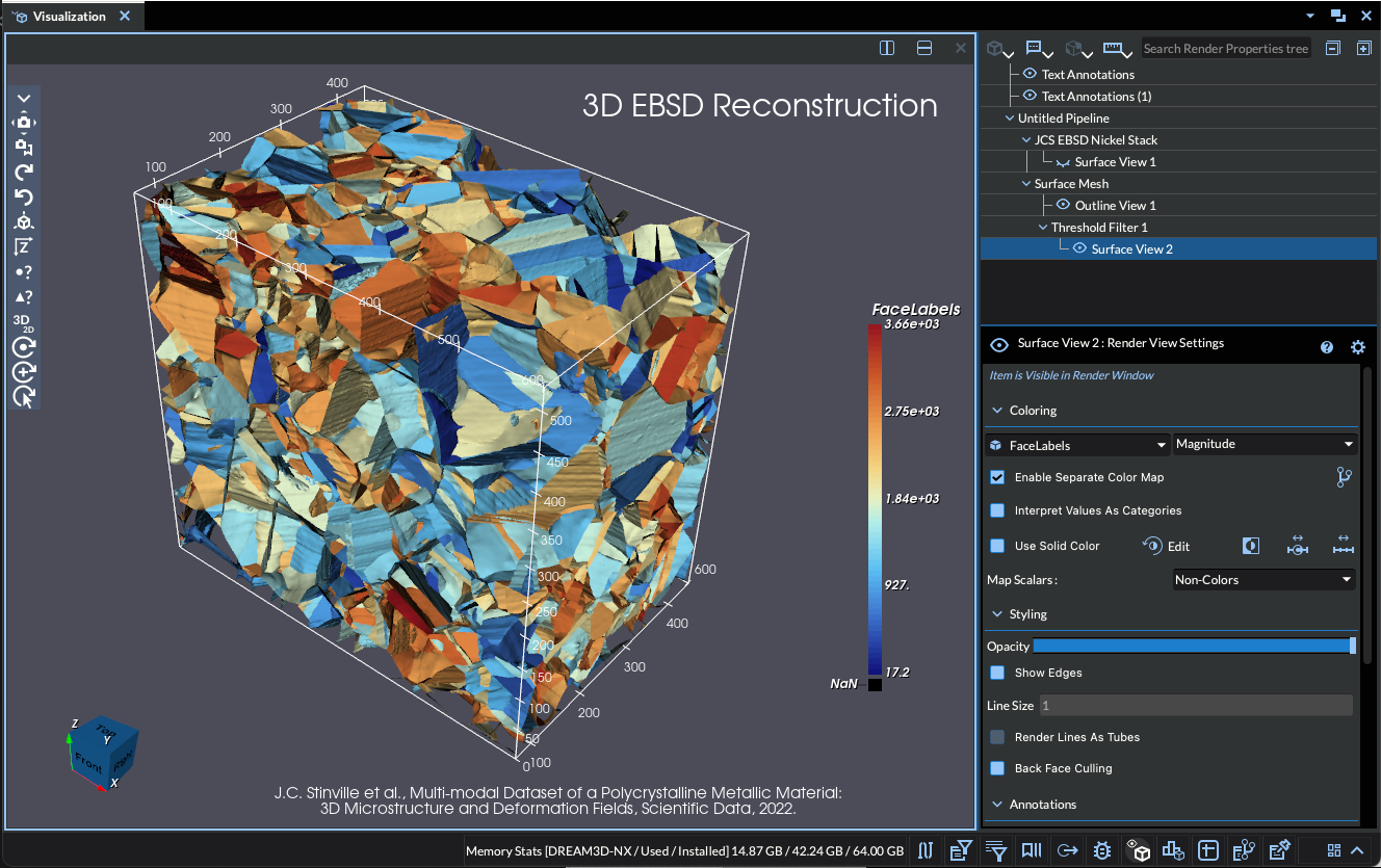 3D EBSD processing