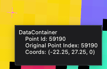 Show Vertex Coordinates on Hover